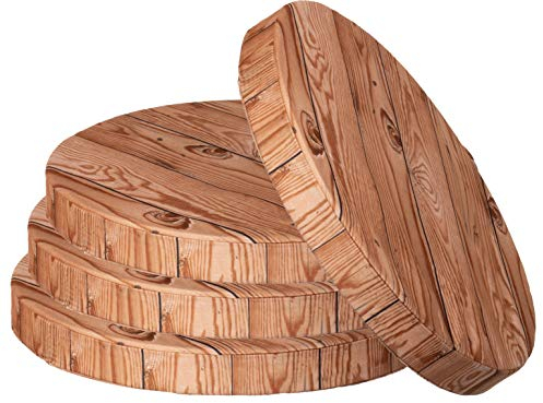 Brandsseller Baumstamm-Sitzkissen Dekokissen Stuhlkissen Zierkissen in Verschiedene Motive (4er-Vorteilspaket, Motiv 5-4er)