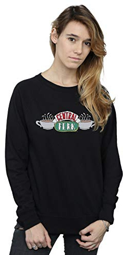 Absolute Cult Friends Women's Central Perk Sketch Sweatshirt Black Medium