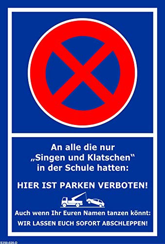 Melis Folienwerkstatt Schild - Singen und Klatschen - 30x20cm | Bohrlöcher | 3mm Aluverbund – S00350-020-E 20 VAR