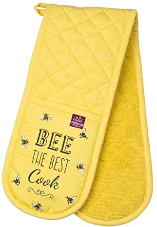 English Tableware Company Bee Happy Double Oven Gloves Gauntlet Mitts - Bee Happy Range