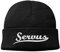 tshirtladen #Servus Mütze Strickmütze Wintermütze Unisex schwarz Logo gestickt (schwarz)