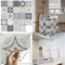 24 Pezzi Adesivi per Piastrelle, Impermeabile PVC Autoadesivo Decorazione, Adesivi Pavimento in 2D Sottile per Bagno Cucina Parete fai da te (10X10CM)