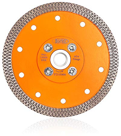 BGTEC 125MM X Mesh Turbo Diamantklingen-Trennscheibe mit Flansch M14 für Fliesen Keramik Porzellan Marmor