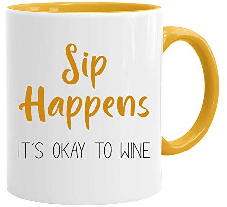 Acen Merchandise Funny Wine Mug & Gift Box Set Couple Husband Wife gifrlfriend Boyfriend Gift 11oz Premium Quality Work Humour