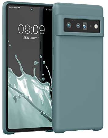 kwmobile Hülle kompatibel mit Google Pixel 6 Pro Hülle - Silikon Handy Case - Handyhülle weiche Oberfläche - kabelloses Laden - Arctic Night