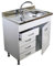 Arredobagno e Cucine Mobile sottolavello bianco,1 anta e cassettiera sx,lavello inox cm80, vasca a dx