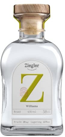 Ziegler Williams Obstbrand 43% (1x 0,5l) - Edler Fruchtbrand mit intensivem Birnenaroma