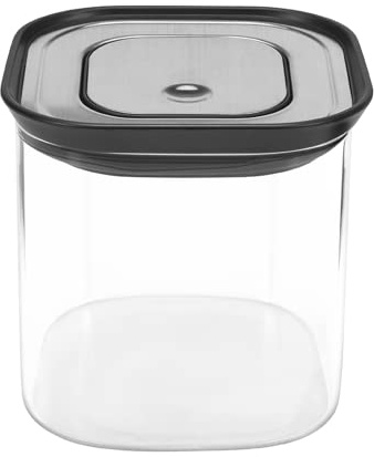Lurch 240840 Vorratsdose aus Borosilikatglas und Kunststoffdeckel mit luftdichtem Verschluss und Unterdruckventil 600ml