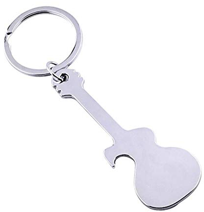 Petit décapsuleur de poche en alliage de métal avec guitare, porte-clés élégant et populaire, M, autres pierres précieuses