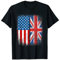 Vintage Distressed British-American Flag Retro Uk Usa Us T-Shirt