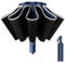 Paraguas Plegable Automático, Paraguas Invertido, Paraguas Plegable Antiviento 10 Varillas para Hombre Mujer, Diámetro 105cm (Azul Oscuro)