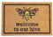 Relaxdays Fußmatte, Bienen-Design, Spruch Beehive, Kokos, rutschfeste Türmatte, 60 x 40 cm, Schmutzmatte, Mehrfarbig