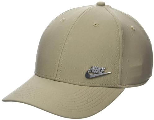 Nike FB5371-247 U NK DF Club Cap S CB MTFUT L Hat Unisex Adult Khaki/METALLIC Silver Größe S/M