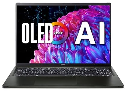 Swift Edge OLED (SFE16-44-R0XV) Ultrathin/Laptop | 16 3.2K OLED 120Hz Display | AMD Ryzen 5 8640U | 16 GB RAM | 512 GB SSD | AMD Radeon Grafik | Windows 11 | QWERTZ Tastatur | schwarz