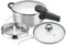 Alza Omega - Olla a Express Rápida de 2.5 Litros + Cestillo, Acero Inoxidable 18/10, Apta Para Todo Tipo de Cocinas, Inducción