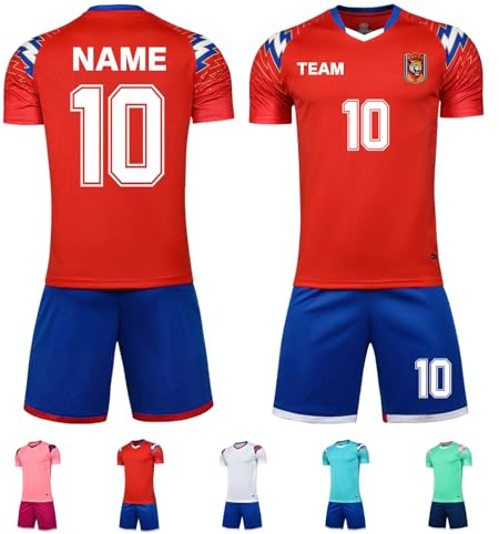 ORYG Personalisierte Fußballtrikots für Männer und Frauen Personalisierte Fußballtrikots für Jungen und Mädchen Aufgedruckter Name, Nummer und Teamlogo