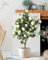 Leflos 130 cm Blanc Arbre à Fleurs Artificiel de bégonia, Plante Florale réaliste Arbre à Fleurs en Pot dans Un Pot Blanc pour la Maison Décoration intérieure