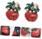 SOIMISS 2 Stück Weihnachts Apfel Brosche Weihnachts Abzeichen Anstecknadel Urlaubs Strass Brosche Weihnachts Corsage Feiertags Brosche Anstecknadel Weihnachts Schal Clip