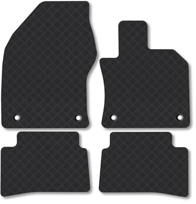 Lexus UX (2019+) Rubber Car Mats Accessories Tailored Fit Compatible Accessory Waterproof Protection Non-Slip Floor Mats Full Coverage Durable Front Rear Set Coverage with Clips