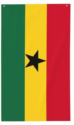 Flagge von Ghana, Gartenflaggen, personalisierte Flaggen, Innenhof, Camper, Outdoor-Schild, Urlaubsdekoration