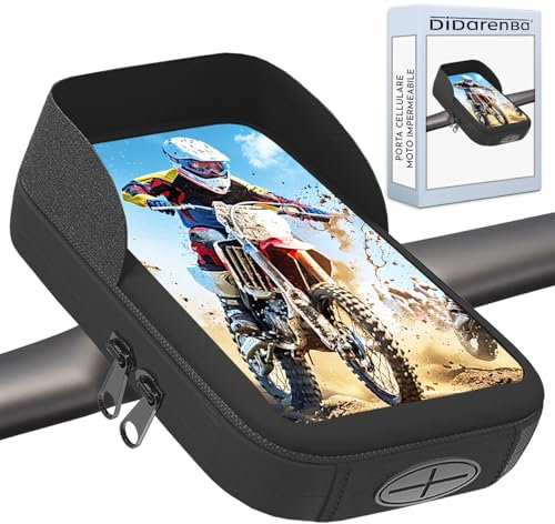 Didarenba Handyhalterung Fahrrad wasserdicht Handytasche kompatibel mit Smartphones bis zu 7,5 schwarz grau