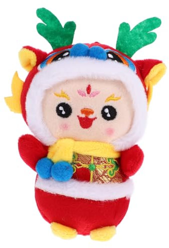 Sosoport Pendentif bébé Dragon poupée en Peluche Dragon Dragon du Nouvel an Chinois du Nouvel an Chinois en Peluche Dragon du Nouvel an Chinois Coton PP