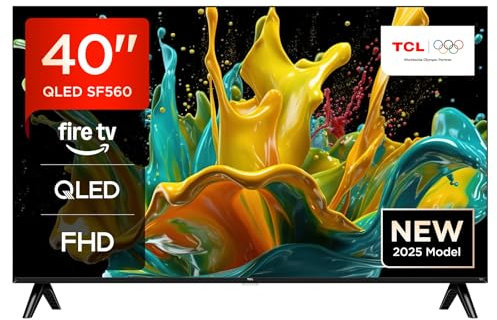 TCL 40SF560-40-inch QLED Direct Smart Full HD LED TV with Fire TV and HDR, Alexa on Demand, Metallic Design, Frameless