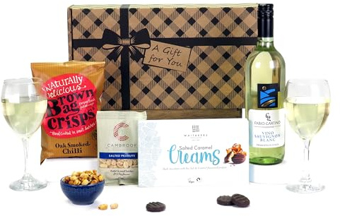 Italian White Wine Gift Set - Birthday or Thank You Wine Hamper for Her or Him (Standard Box)
