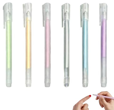 ZWWOGE Lot de 6 Stylos Colle Colorés Macaron, Stylo Colle à Séchage Rapide avec Pointe Précise, pour Scrapbooking, Loisirs Créatifs et École