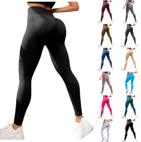 Leggings 3D Anti Cellulite,Femme Legging Anti-Cellulite à Compression, Minceur Leggings Femme Taille Haute sans Couture, Push-Up Opaque Yoga Fitness Pantalon Sport Neuf