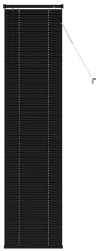 vidaXL Jalousie Manuell Verstellbar Schwarz 213 x 60 cm PVC, Moderne PVC Jalousie, Innenbereich, Fensterbehandlung für Sichtschutz, Einstellbare Lichtfiltration im Arbeitszimmer