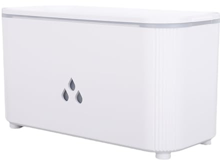Zunate Umidificatore per Caminetto con 7 Luci Colorate, Diffusore di Oli Essenziali Ad Ultrasuoni da 160 Ml, Creatore di Nebbia per Aromaterapia Silenzioso per Camera da Letto, Studio di Yoga, (WHITE)