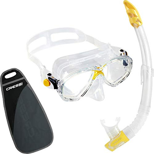 Cressi Marea und Gamma Schnorchel Combo, Unisex, gelb