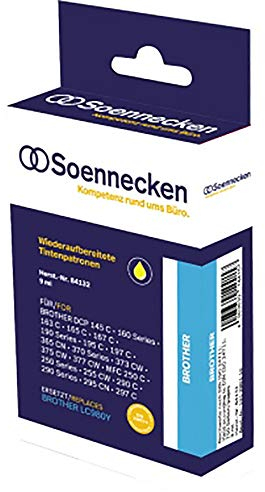 Soennecken Tintenpatrone 84132, Kompatibel mit: Brother LC-980BK, Kapazität: ca. 260 S., gelb, Inhalt: 7 ml