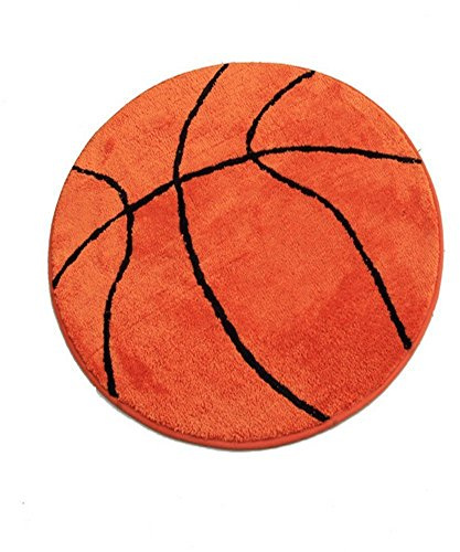 KINIFE Badematten, Basketball-Muster, Badematte, Teppich, Innenbereich, Wohnzimmer, Schlafzimmer, Teppiche, 80 cm (Basketball)