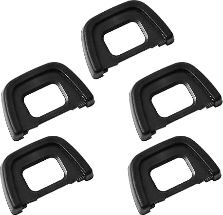 sourcingmap Camera Eyecup Eyepiece, 5 Pcs Cameras Rubber Eye Cup Viewfinder Protector DK-23 for Nikon D300S D300 D500 D7100 DSLR SLR, Black