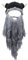 Kafeimali Herren Kopf Barbarian Vagabond Beanie Original Faltbare Bartmützen Halloween Wikinger Hörner Bartmützen - Grau - Einheitsgröße
