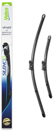 Valeo Silencio Kit of 2 Wiper Blades VF467 - Front - 650 mm / 380 mm | Flat Blades, Original Equipment Replacement, 574667