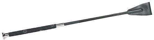 Fleck Gerte + Leder Klatsche Nubuk Griff Größe: 60cm Farbe: schwarz