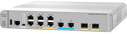Cisco Catalyst 3560CX-8XPD-S Netzwerk Switch, 6 GbE und 2 Multi GbE Ports, 8 PoE+ Ausgänge, 240 W PoE Budget, 2 10G SFP+ Uplinks, erweiterte eingeschränkte Lebenszeitgarantie (WS-C3560CX-8XPD-S)