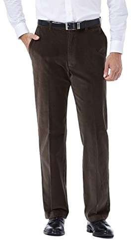 Haggar Men’s Classic Fit Premium Stretch Corduroy Pant Brown