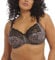 ELOMI Damen Women's Morgan Banded Bra: Comfort & Support. Three-Section Cup, Side Frame, Stretch Lace. Dd+ Bras BH, Sheer NA, Ebenholz, 38HH