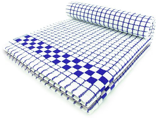 Fecido Classic Kitchen Tea Towels - Heavy Duty - Super Absorbent - 100% Cotton - Professional Grade Dish Cloths - European Made Tea Towels - Set of Two, Blue