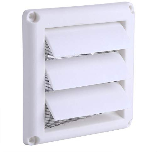 Griglia di ventilazione in plastica Copertura a 3 flap Griglia di ventilazione canalizzata con griglia di sfiato in plastica con griglia di protezione per zanzariera(15 * 15cm)