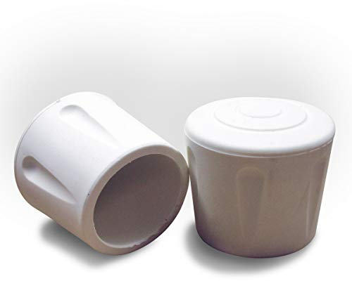 ajile Fusskappe Rohrkappe aus Verstärktem Vulkanisiertem Gummi Weiss für Tisch- Stuhlfüsse Möbelfüsse mit 35 mm Durchmesser - 4 Stücke – EVS235x 4-FBA