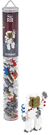 Plus-Plus 4184 Geniales Konstruktionsspielzeug, Astronaut, Kreativ-Bausteine Tube, 100 Teile