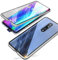 Hülle für Xiaomi Mi 9T / 9T Pro, Magnetische Adsorption Metall Stoßstange Flip Cover mit 360 Grad Schutz Doppelte Seiten Transparent Gehärtetes Glas Handyhülle für Xiaomi Mi 9T / 9T Pro