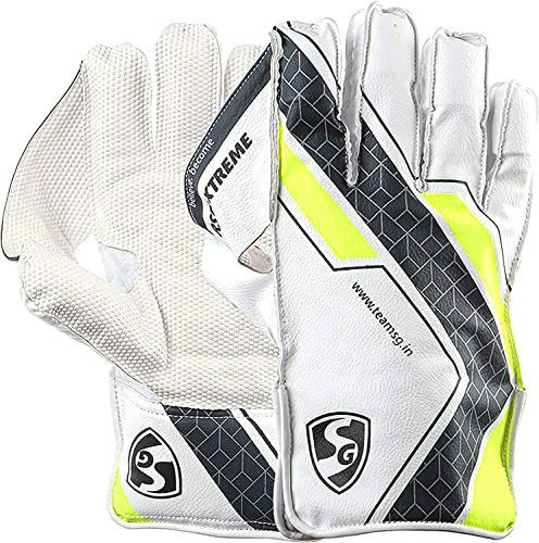 SG RSD Xtreme Wicket Keeping-Handschuhe, Farbe kann variieren, Herrengröße, Leder, Herren, ultraweiches Leder, hohe Flexibilität, PP-Platte für Griffigkeit, robuster Handflächenschutz, professionelle