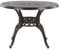 Table de Jardin Ronde 102 cm en Aluminium Marron Cuivré Salento