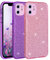 wisdompro 2 Pack Glitter Case for iPhone 11, Cute Bling Sparkly Shockproof Protective Case, Women Girls Phone Case Slim Cover for iPhone 11 (6.1 Inch) - Pink and Purple